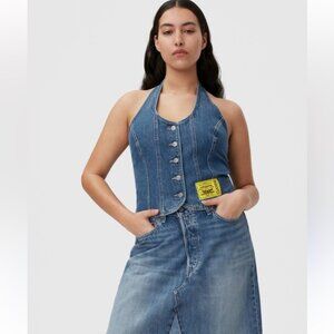 GANNI/LEVI S Denim Corset Vest